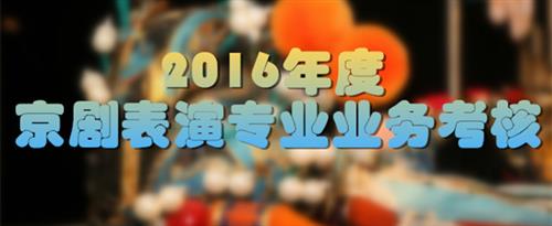 操你的逼里面视频网站是什么国家京剧院2016年度京剧表演专业业务考...